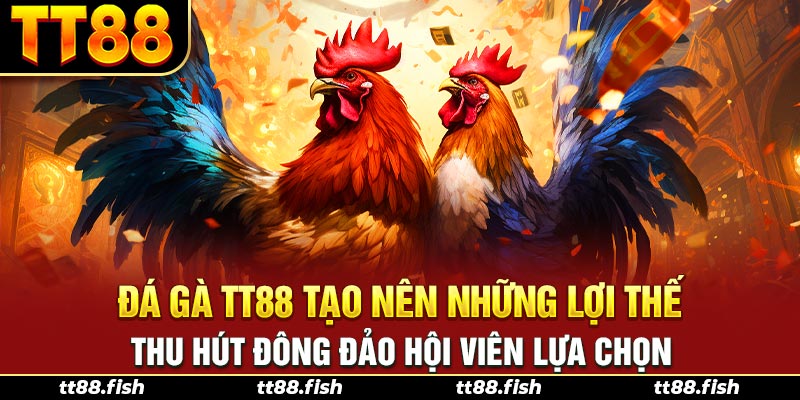 Đá gà TT88 tạo nên những lợi thế thu hút đông đảo hội viên lựa chọn